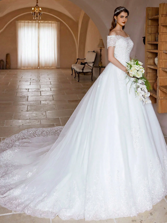 Glorie Elegant Handmade Beaded Bridal Gown